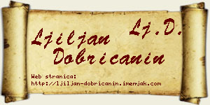 Ljiljan Dobričanin vizit kartica